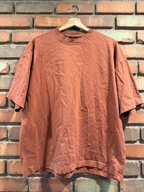 H&M Men's Short Sleeve Crewneck Tee - Rust Brown
